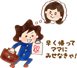 テストの結果がよかった