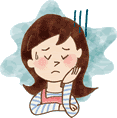 イラスト:困り顔のお母さん
