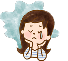 悩むお母さんのイラスト