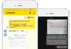 画像:実際のLINE指導の様子