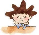 具合が悪い中学生男子のイラスト