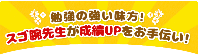 勉強の強い味方！スゴ腕先生が成績UPをお手伝い！