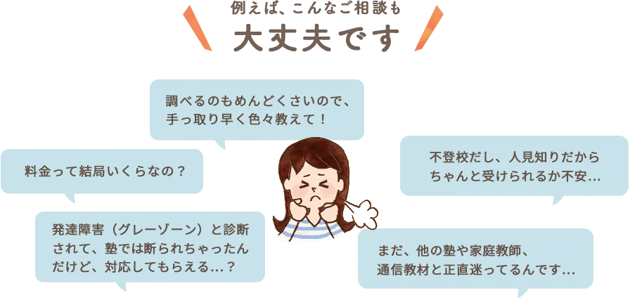 たとえば、こんなご相談も大丈夫ですです